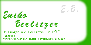 eniko berlitzer business card